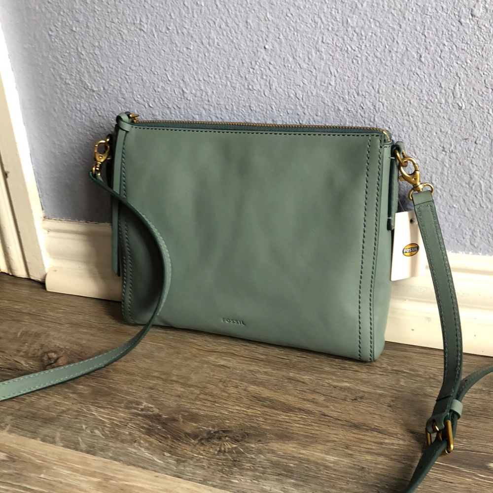 Steel Blue Fossil Crossbody